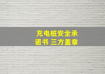 充电桩安全承诺书 三方盖章